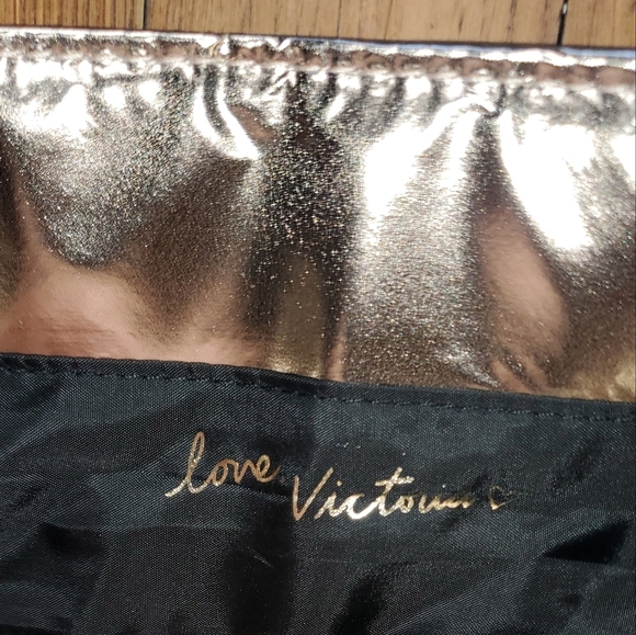 Victoria's Secret Rose Gold Quilted Metallic Tote - Picture 8 of 9